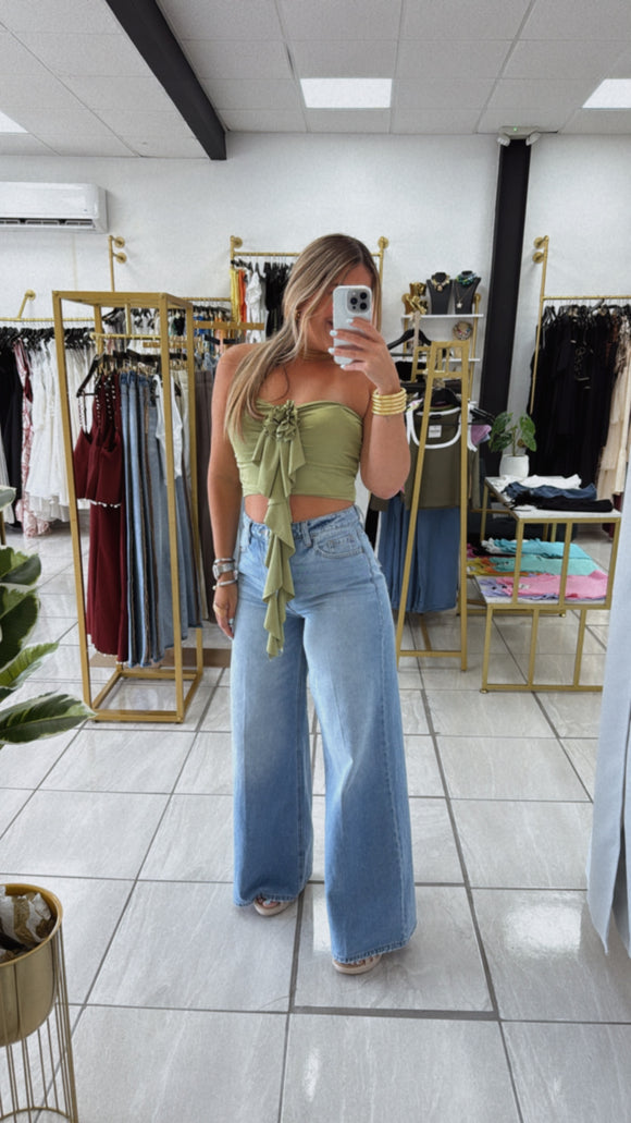 LightDenim HighRise WideLeg