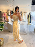 Taupe Floral Barrel Jumpsuit