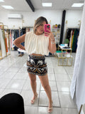 Ivory Studs Bubble Top