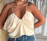 Butter Satin Ruched Cami Top