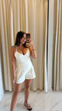 White Denim Romper