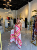Fuchsia Halter HankyHem Dress
