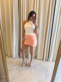 Peach Embroidered Sort