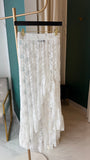 White Ruffles Lace Skirt