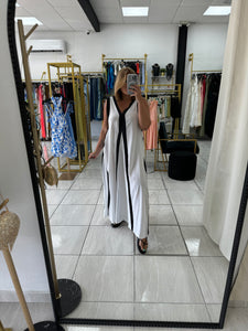 White & Black Maxi Dress