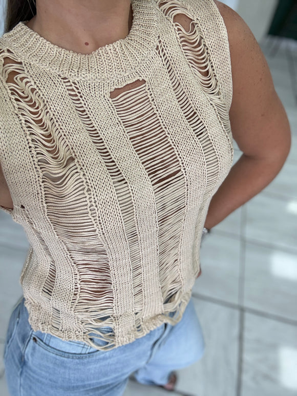 ‼️ PREORDER -Oatmeal Knit LightWeight Top (tarda 7-10 dîas en llegar a tienda)