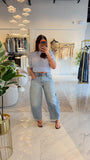 MidWaist Barrel Leg Jeans
