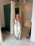 Matcha Leaf Halter Top & Pants