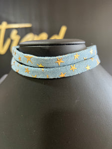 Denim Stars Choker