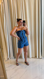 Denim Strapless Romper