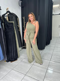 Sage OneShoulder Jumpsuit