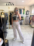 SILVER METALLIC TOP