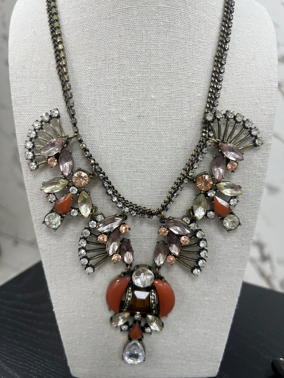 Brown & Bronce Crystals Necklace