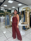 Oxblood Pearls Top & Pants Set