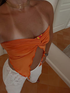 Desert Orange FrontTwist Top