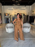 Brick HalterTop WideLeg Pants SET