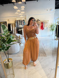Mocha Ruched Jumpsuit