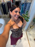 Cheetah Bustier Top