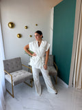 OffWhite Stripes Linen SET