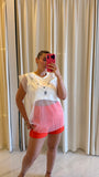 Orange Tailored Shorts