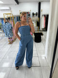 Light Indigo Wide Leg Jumpsuit