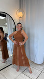 Terracota Halter Knit MidiDress