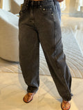 Black Denim Barrel