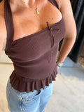 Brown Halter Top
