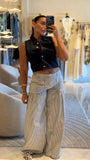 Denim Stripe Pants