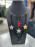 Choker Leather Stars Necklace