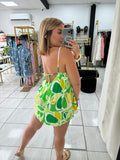 Green Juice Open Back Mini Dress