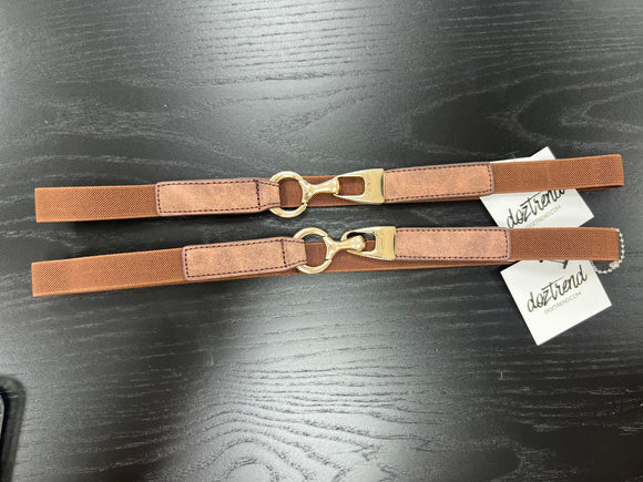 Mocha Stretch Slim Belt