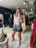 Pewter Windbreaker Shorts