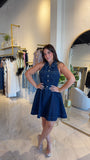 Indigo CollarNeck Dress