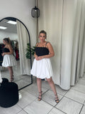 WhiteBlack Bow Bubble Dress