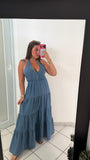 LightDenim Halter Dress