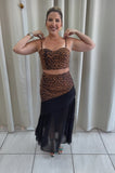 BrownLeopard Lace Set