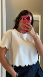 White Embellished Crop Top