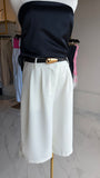 Ivory Pleated LongLine Pants