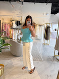 White Studded WideLeg Jeans