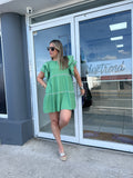 Basil Green Double Sleeve Dress