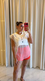 Orange Tailored Shorts