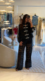 Black TwoPieces Lace Pants Set