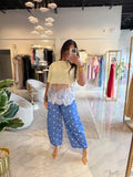 Blue PolkaDots Denim Pants