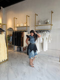 Denim Bermuda Black Tulle