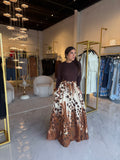 DarkBrown Leopard Dress