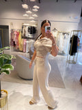 Taupe Polo Lounge Top & Pants