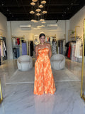 Tangerine Tube Tie Jumpsuit