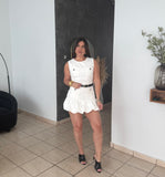 White Belt Dress