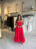 Red Verona TieStrap Dress